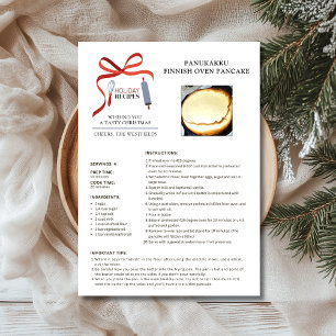 Weihnachts-Rezept Finnische Oven Pancake Weihnacht Feiertagskarte
