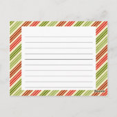 Weihnachts-Rezept-Karte Postkarte (Rückseite)