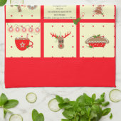 Weihnachts Rezept Küchentuch (Gefaltet)