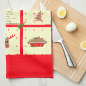 Weihnachts Rezept Küchentuch (Viertel Falte)