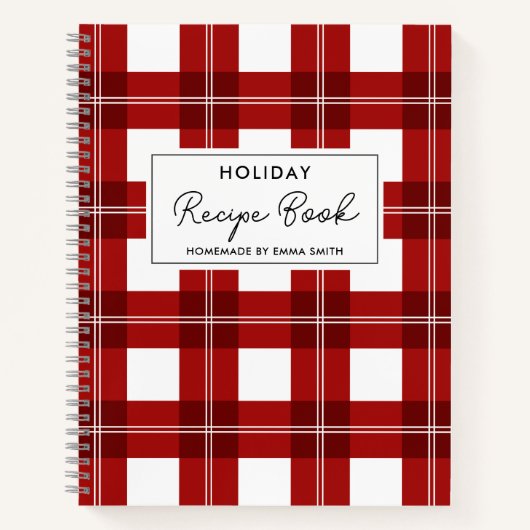 Weihnachts-Rezept Notizblock (Vorderseite)