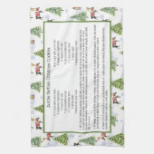 Weihnachts-Rezept Wasserfarbener Rentier Weihnacht Geschirrtuch (Vertikal)