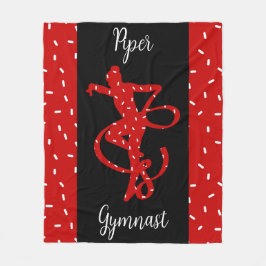 Weihnachts Rhythmische Gymnastik Red Candy Sprinkl Fleecedecke