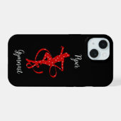 Weihnachts Rhythmische Gymnastik Red Candy Sprinkl iPhone 15 Hülle (Rückseite (Horizontal))