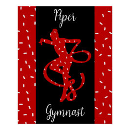 Weihnachts Rhythmische Gymnastik Red Candy Sprinkl Poster