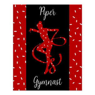 Weihnachts Rhythmische Gymnastik Red Candy Sprinkl Poster