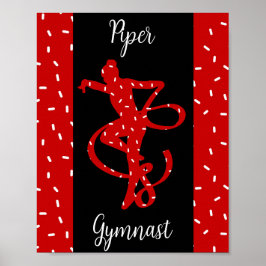 Weihnachts Rhythmische Gymnastik Red Candy Sprinkl Poster