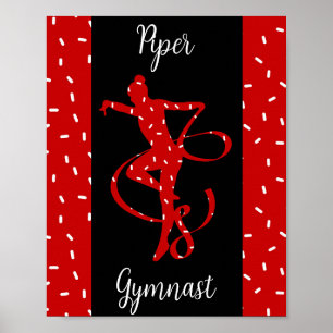 Weihnachts Rhythmische Gymnastik Red Candy Sprinkl Poster