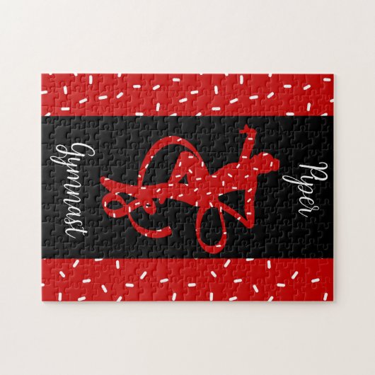 Weihnachts Rhythmische Gymnastik Red Candy Sprinkl Puzzle (Horizontal)