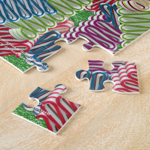 Weihnachts-Ribbon Candies Jigsaw-Puzzle Puzzle