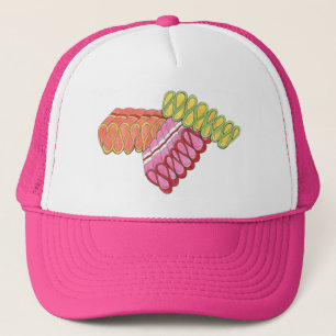 Weihnachts Ribbon Candy farbenfrohe Weihnachtslatt Truckerkappe