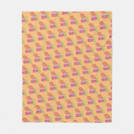 Weihnachts Ribbon Candy Orange Feiertage Xmas Süßi Fleecedecke