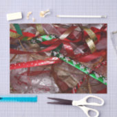 Weihnachts-Ribbons Red Green und Gold Holiday Seidenpapier (Handwerk)