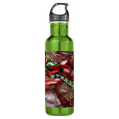 Weihnachts-Ribbons Red Green und Gold Holiday Trinkflasche (Vorderseite)