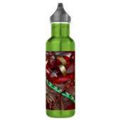 Weihnachts-Ribbons Red Green und Gold Holiday Trinkflasche (Rechts)
