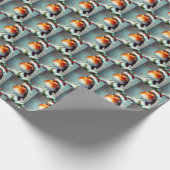 Weihnachts-Robin 1 Geschenkpapier (Ecke)