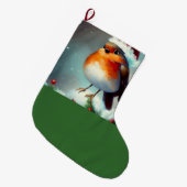 Weihnachts-Robin 1 Großer Weihnachtsstrumpf (Vorderansicht (hängend))
