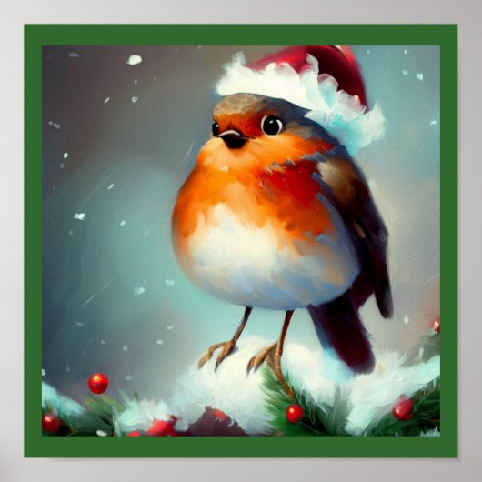 Weihnachts-Robin 1 Poster (Vorne)