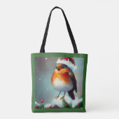Weihnachts-Robin 1 Tasche (Rückseite)