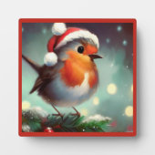 Weihnachts-Robin 2 Fotoplatte (Vorderseite)