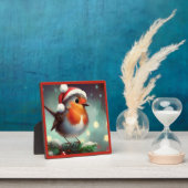 Weihnachts-Robin 2 Fotoplatte (InSitu)