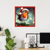 Weihnachts-Robin 2 Poster (Heimbüro)