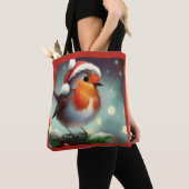 Weihnachts-Robin 2 Tasche (Von Nahem)