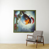 Weihnachts-Robin 3 Wandteppich (Beispiel (Horizontal))