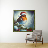 Weihnachts-Robin 3 Wandteppich (Beispiel)