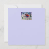 Weihnachts Robin Personalisiert Flat Weihnachtskar Karte (Rückseite)