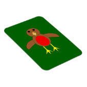 Weihnachts Robin Premium Magnet (Rechte Seite)