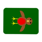 Weihnachts Robin Premium Magnet (Horizontal)