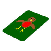 Weihnachts Robin Premium Magnet (Linke Seite)