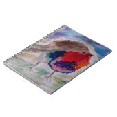 Weihnachts Robin Spiral Notebook Notizblock (Linke Seite)
