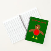 Weihnachts Robin Spiral Notebook Notizbuch (Innenseite)