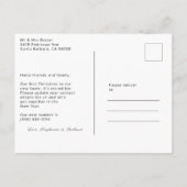 Weihnachts-Robin Wir haben Gray New Zuhause Moving Ankündigungspostkarte (Rückseite)