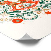 Weihnachts-Rocking-Pferdebild Poster (Ecke)