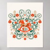 Weihnachts-Rocking-Pferdebild Poster (Vorne)