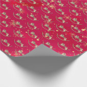 Weihnachts-Rockpferd Geschenkpapier (Ecke)