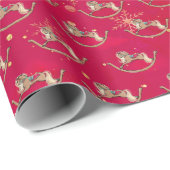 Weihnachts-Rockpferd Geschenkpapier (Rolleneckpunkt)