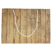 Weihnachts-Rockpferd hinzufügen Nachrichtentasche Große Geschenktüte (Rückseite)