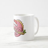 Weihnachts-Rosa Chamäleon Kaffeetasse (VorderseiteRechts)