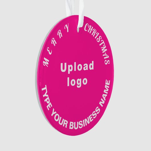 Weihnachts-Rosa-Circle Acrylschmuck Ornament (Vorderseite)