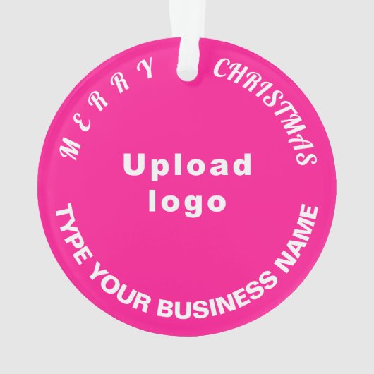 Weihnachts-Rosa-Circle Acrylschmuck Ornament (Rückseite)