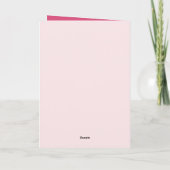 Weihnachts-Rosa Flamingo Karte (Rückseite)