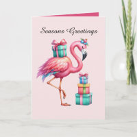 Weihnachts-Rosa Flamingo
