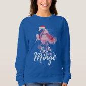 Weihnachts-Rosa Flamingo Sweatshirt (Vorderseite)