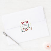 Weihnachts Rosa Niedliche Aufkleber (Umschlag)