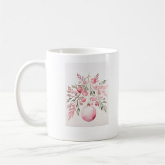 Weihnachts-Rosa-Ornamente Kaffeetasse