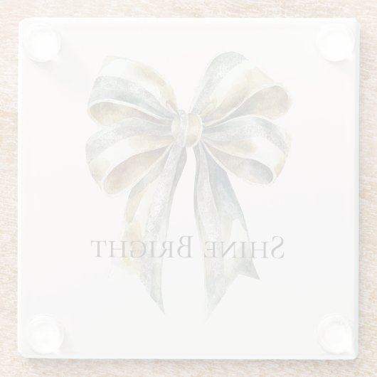 Weihnachts-Rosa Rustikaler Grüner Goldbock Glasuntersetzer (Rückseite)